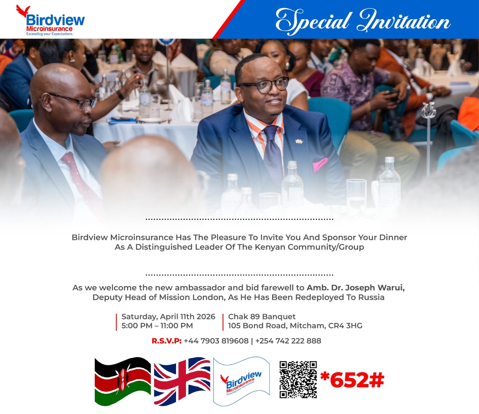 Farewell Dinner for Amb. Joseph Warui