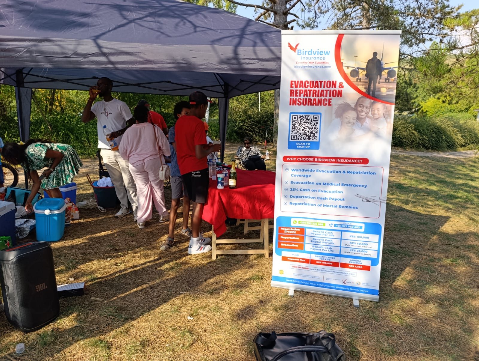 Birdview Insurance at the Kenyans in France Dijon BBQ Party.
